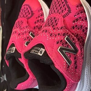 New Balance little girls fuel core rush pink black shoes